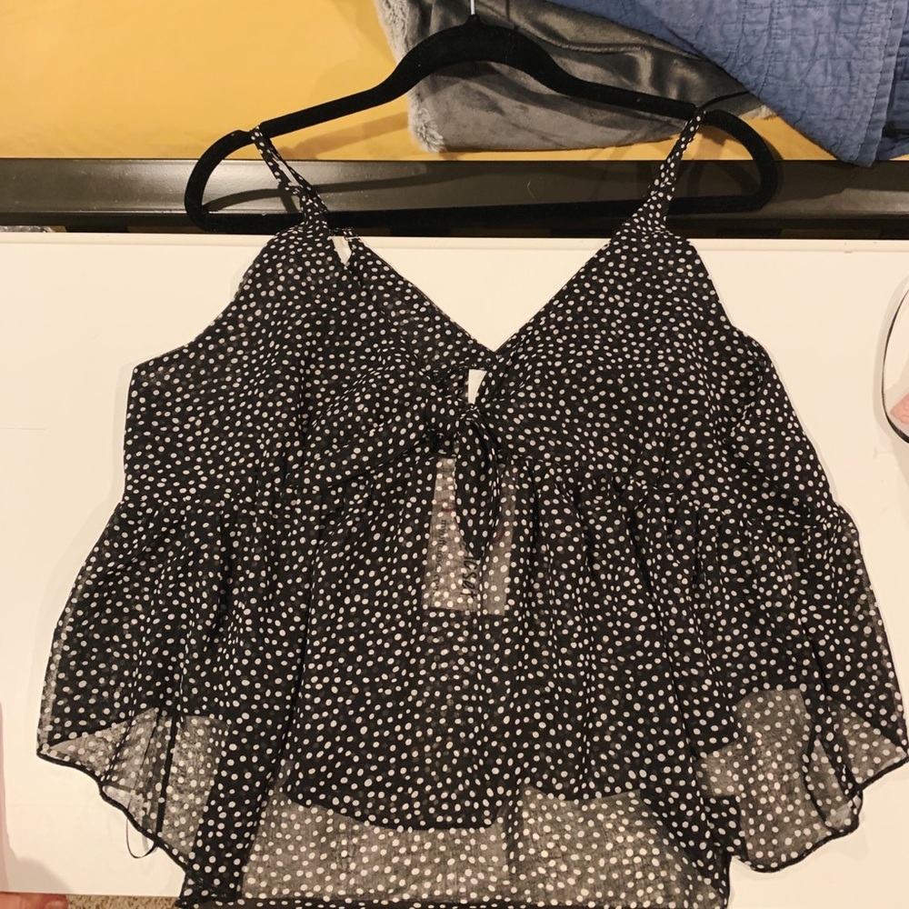 Polkadot flowy tank top